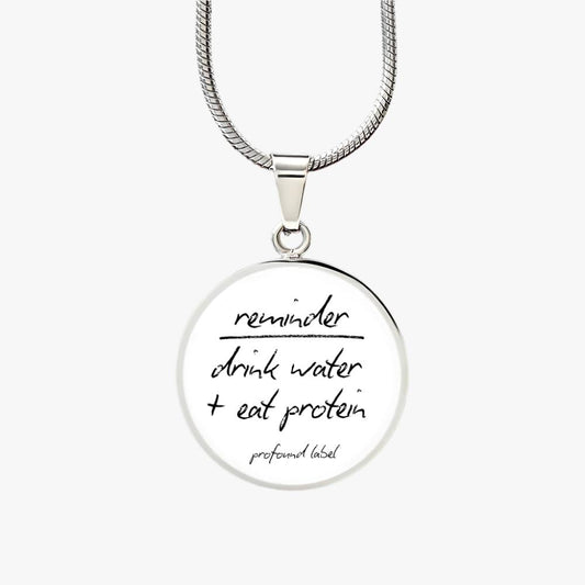 DRINK WATER EAT PROTEIN CAR PENDANT